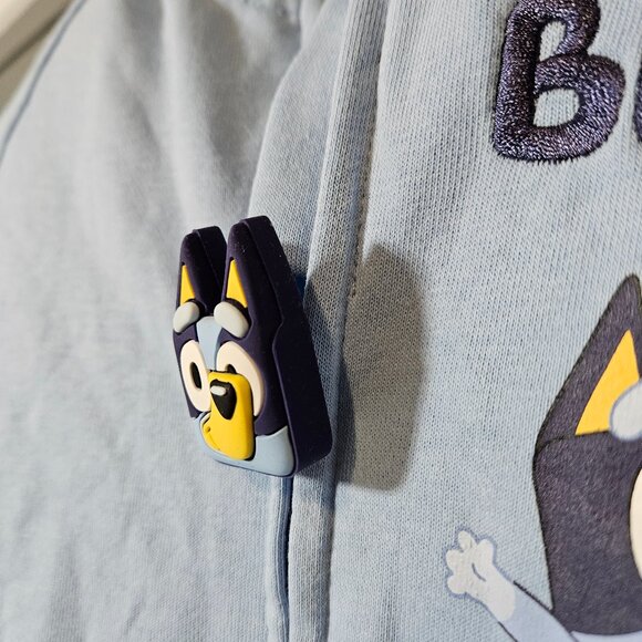 Bluey Girls Large 10/12 Character Hooded Jacket Light Blue - Picture 3 of 7